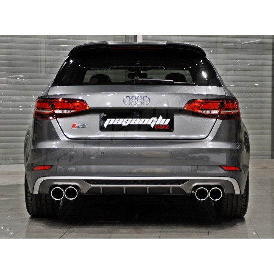 Audi - A3 8V Sportback Uyumlu Petekli S3 Difüzör Makyajlı 2016 2020