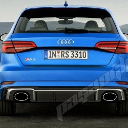 Audi - A3 8V Sportback Uyumlu RS3 Difüzör Egzoz Ucu 2016-2020