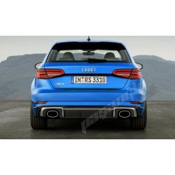 Audi - A3 8V Sportback Uyumlu RS3 Difüzör Egzoz Ucu 2016 2020
