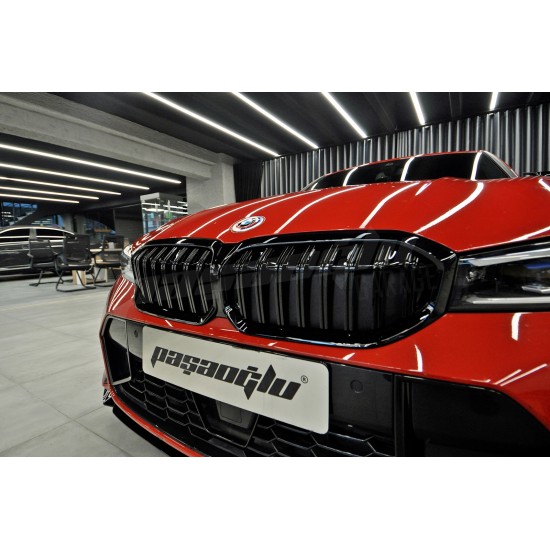 BMW G20 LCI 3 Serisi Shadow Black Panjur Böbrek 22 - 24