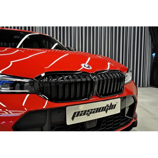 BMW G20 LCI 3 Serisi Shadow Black Panjur Böbrek 22 - 24