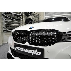 BMW - 3 Serisi G20 340i Diamond ELMAS Böbrek Panjur 2019-Sonrası