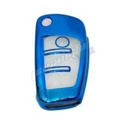 AUDİ A3 Silikon Anahtar Kılıfı Yeni Tip Parlak Mavi