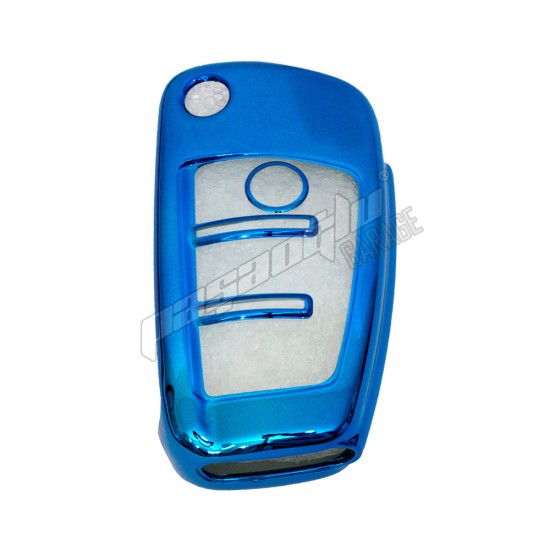 AUDİ A3 Silikon Anahtar Kılıfı Yeni Tip Parlak Mavi
