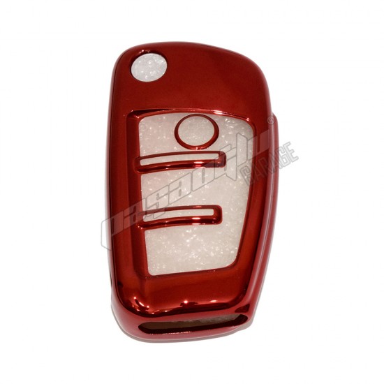 AUDİ A3 Silikon Anahtar Kılıfı Yeni Tip Parlak Kırmızı
