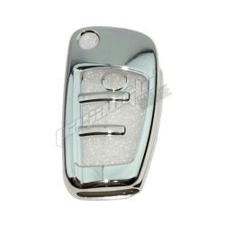 AUDİ A3 Silikon Anahtar Kılıfı Yeni Tip Parlak Krom