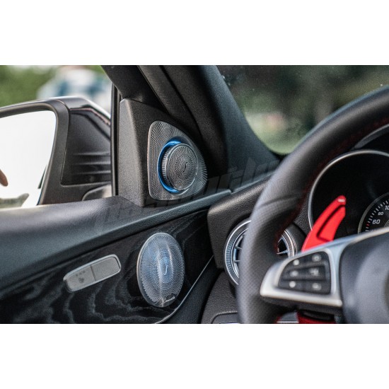 Mercedes Benz - W205 C Serisi 3D BURMESTER Hareketli Tweeter Hoparlör 3 Renk Işıklı 14 - 18