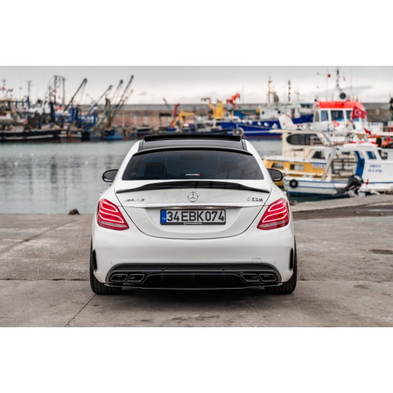 Mercedes Benz - W205 C Sedan C63 AMG Edition Bagaj Üstü Spoiler 14 - 21