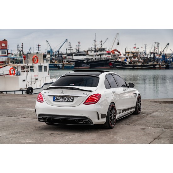 Mercedes Benz - W205 C Sedan C63 AMG Edition Bagaj Üstü Spoiler 14 - 21