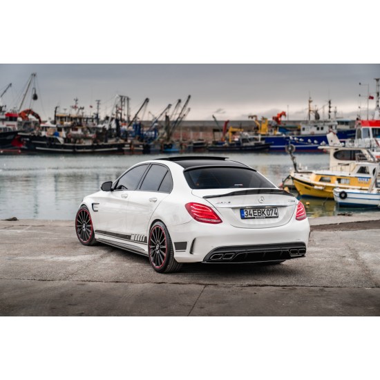 Mercedes Benz - W205 C Sedan C63 AMG Edition1 Difüzör Egzoz Ucu 14 - 21