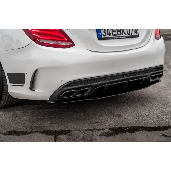 Mercedes Benz - W205 C Sedan C63 AMG Edition1 Difüzör Egzoz Ucu 14 - 21