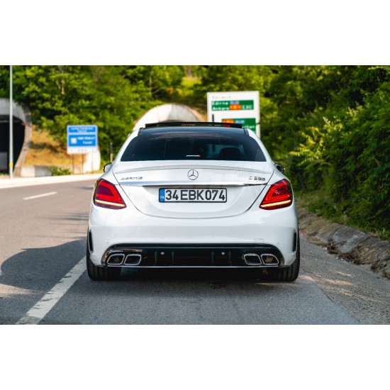 Mercedes Benz - W205 C Sedan / STW Facelift C63 AMG Difüzör Egzoz Ucu 14 - 21