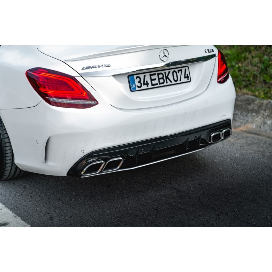 Mercedes Benz - W205 C Sedan / STW Facelift C63 AMG Difüzör Egzoz Ucu 14 - 21