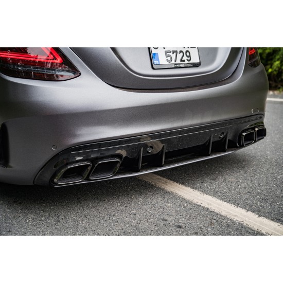Mercedes Benz - W205 C Sedan / STW Facelift C63 AMG Difüzör Egzoz Ucu 14 - 21