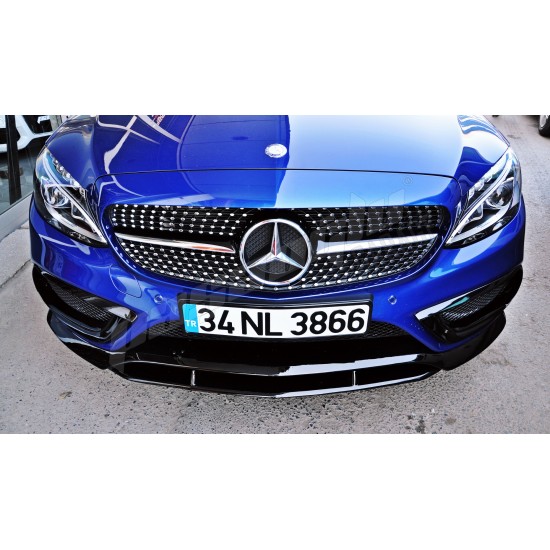 Mercedes Benz - W205 C Serisi AMG Ön Lip 2 Parça 14 - 18