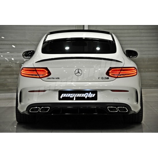 Mercedes Benz - W205 C Coupe C63 AMG Bagaj Üstü Spoiler 15 - 22