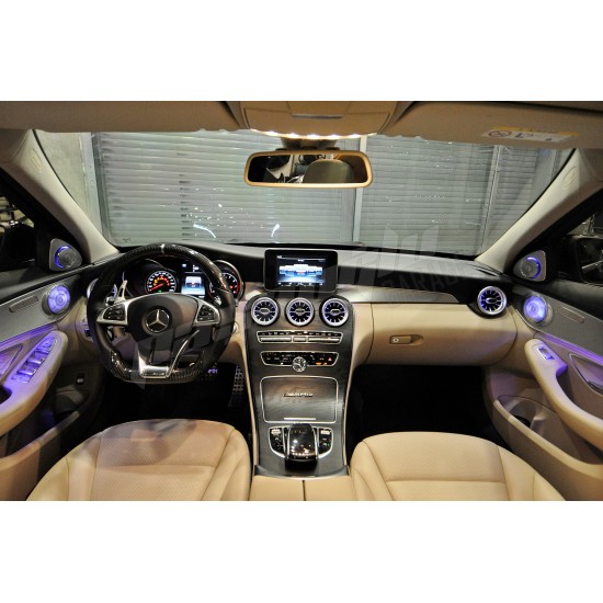 Mercedes Benz - W205 C Serisi Airvent Işıklı Klima Petekleri 14 - 21