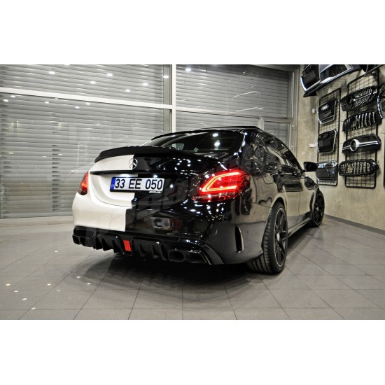 Mercedes Benz - W205 C Serisi BRABUS Difüzör Egzoz Ucu 2014-2019