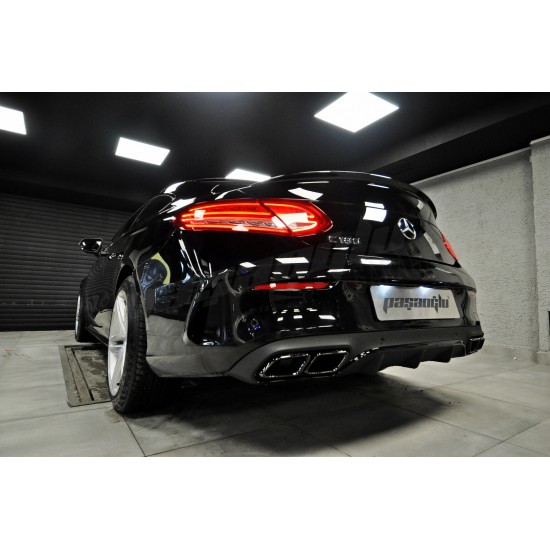 Mercedes Benz - W205 C Coupe Cabrio uyumlu C63 AMG Difüzör Egzoz Ucu