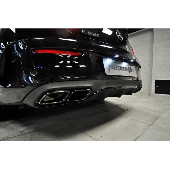 Mercedes Benz - W205 C Coupe Cabrio uyumlu C63 AMG Difüzör Egzoz Ucu