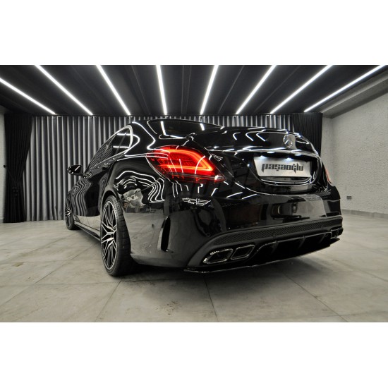 Mercedes Benz - W205 C Sedan C63 AMG Edition1 Difüzör Egzoz Ucu 14 - 21