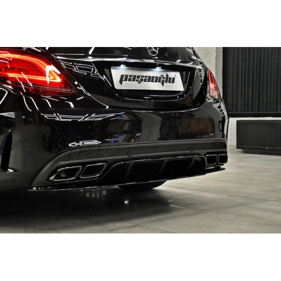 Mercedes Benz - W205 C Sedan C63 AMG Edition1 Difüzör Egzoz Ucu 14 - 21