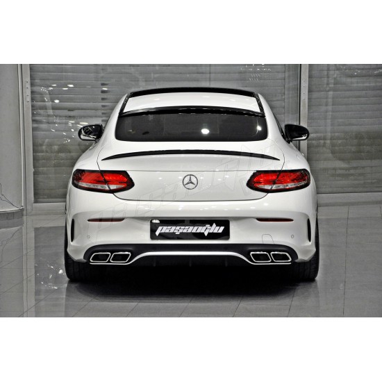 Mercedes Benz - W205 C Coupe Cabrio uyumlu C63 AMG Difüzör Egzoz Ucu