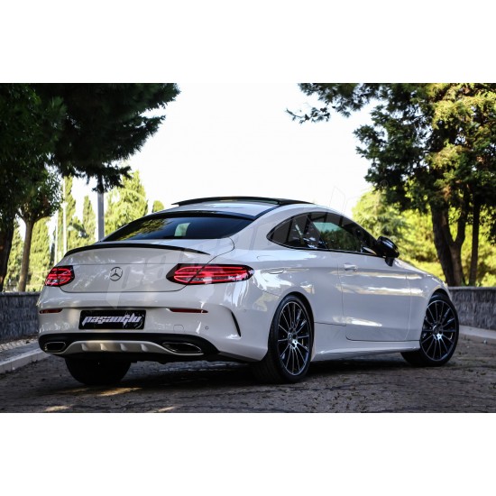 Mercedes Benz - W205 C Coupe C63 AMG Cam Üstü Spoiler 15 - 22