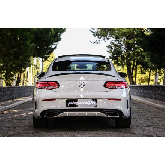 Mercedes Benz - W205 C Coupe C63 AMG Cam Üstü Spoiler 15 - 22