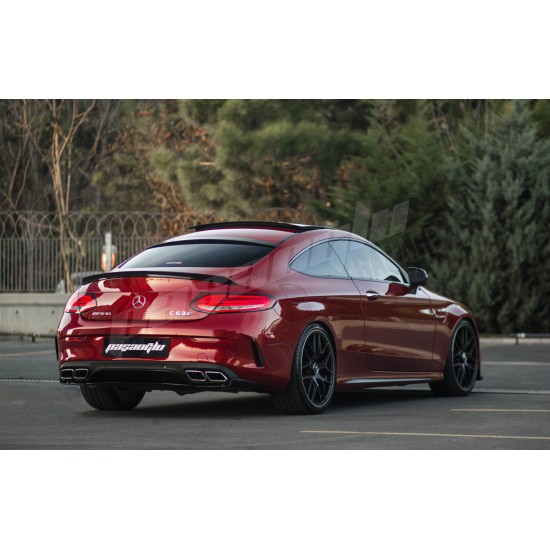 Mercedes Benz - W205 C Coupe C63 AMG Cam Üstü Spoiler 15 - 22