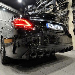 Mercedes Benz - W205 C Serisi FACELIFT Sedan / STW Uyumlu C43 AMG Difüzör Egzoz Ucu