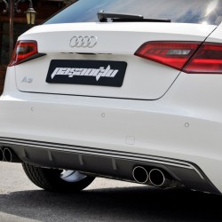 Audi - A3 8V Sportback Uyumlu S3 Difüzör Makyajsız 2013 2016