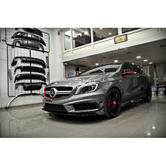 Mercedes Benz - W176 A45 AMG 7 Parça Tampon Lip Seti
