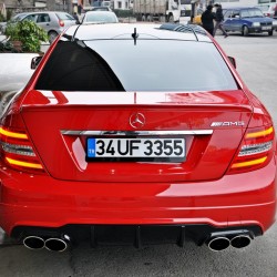 Mercedes Benz - W204 C Sedan C63 AMG Coupe Difüzör 2011-2014