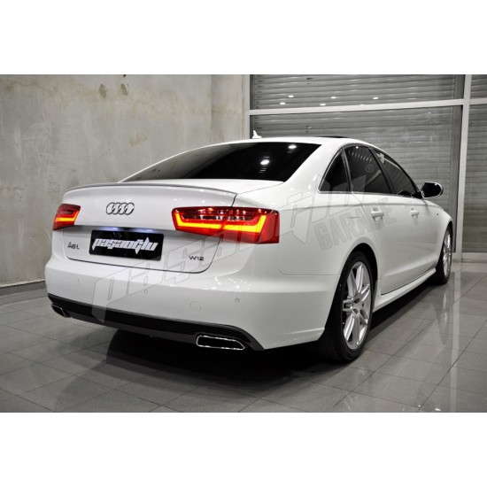 Audi - A6 C7 S line S6 Difüzör - Egzoz Ucu 2012-2014