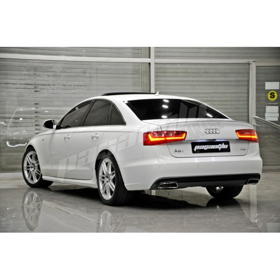Audi - A6 C7 S line S6 Difüzör - Egzoz Ucu 2012-2014