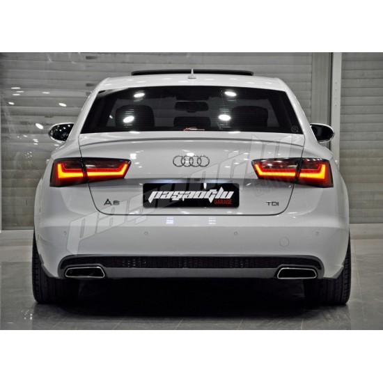 Audi - A6 C7 S line S6 Difüzör - Egzoz Ucu 2012-2014