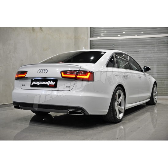 Audi - A6 C7 S line S6 Difüzör - Egzoz Ucu 2012-2014