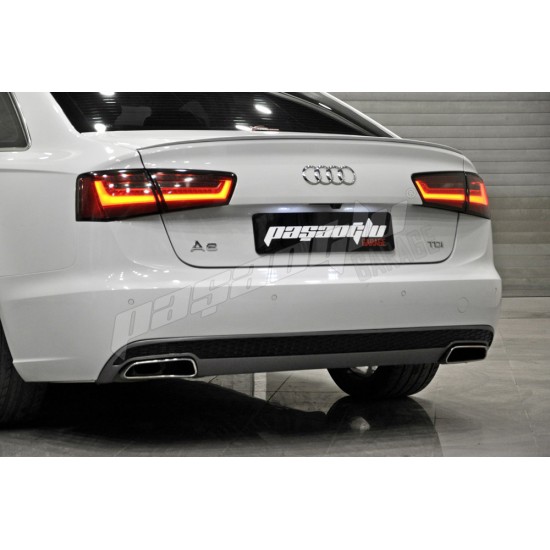 Audi - A6 C7 S line S6 Difüzör - Egzoz Ucu 2012-2014