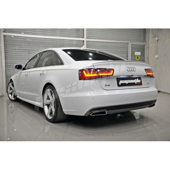 Audi - A6 C7 S line S6 Difüzör - Egzoz Ucu 2012-2014