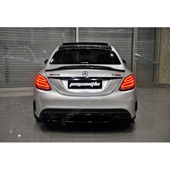 Mercedes Benz - W205 C Serisi C63S Siyah Bagaj Logosu
