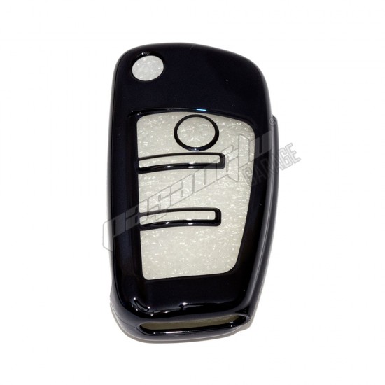 AUDİ A3 Silikon Anahtar Kılıfı Yeni Tip Parlak Siyah