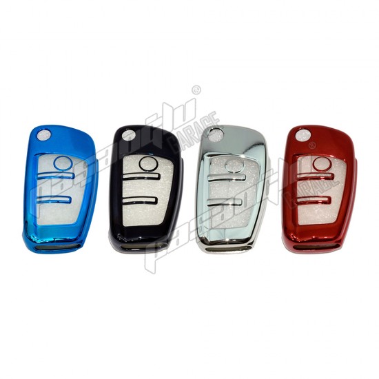 AUDİ A3 Silikon Anahtar Kılıfı Yeni Tip Parlak Mavi