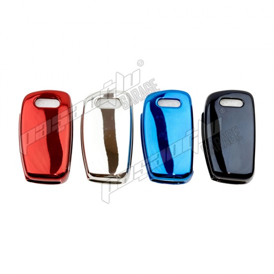 AUDİ A3 Silikon Anahtar Kılıfı Yeni Tip Parlak Krom