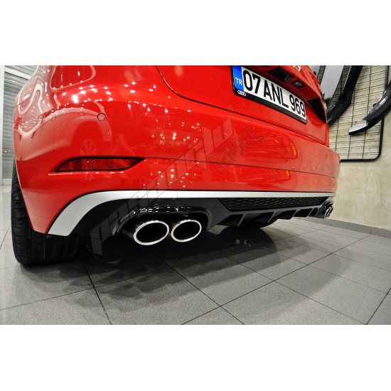Audi - A3 S3 Krom Egzoz Uçları Dört Çıkış (Sol Aktif Sağ Pasif )