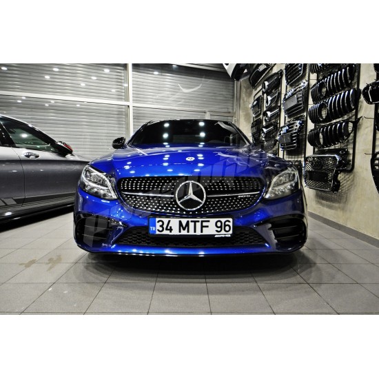 W205 W213 Diamond Panjur Uyumlu AMG Logo Amblem