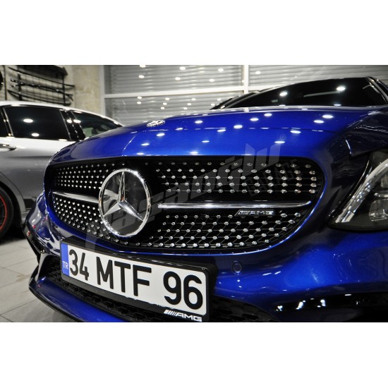 W205 W213 Diamond Panjur Uyumlu AMG Logo Amblem