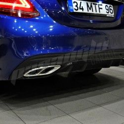 Mercedes Benz A B C E CLA SLC GLC Çiftli Krom Egzoz Kaplaması