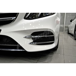 Mercedes Benz - W213 E Serisi 4 Parça Ön Tampon KROM Sis Çerçeve Kaşları 2016 - 2020